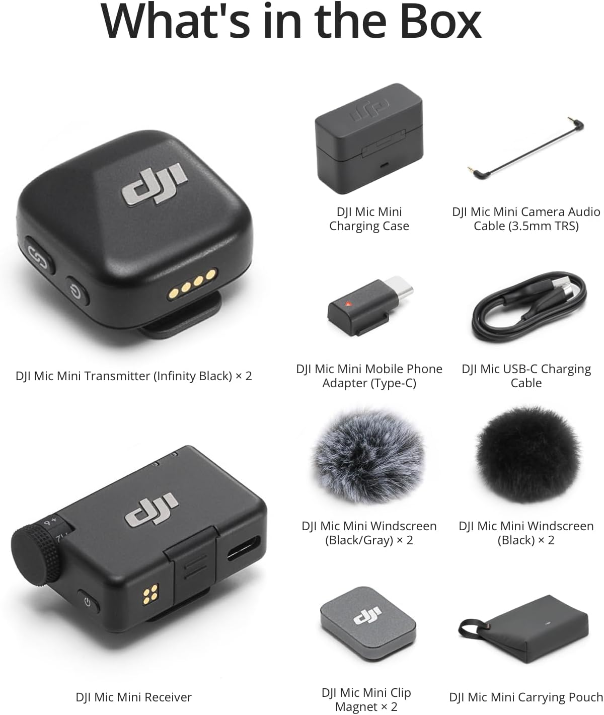  DJI Mic Mini - 2 TX plus 1 RX and Charging Case